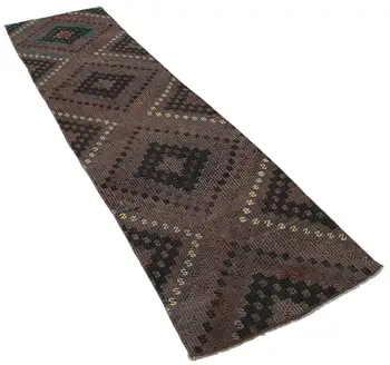 

75x288 Cm Multicolor Handmade Oriental Rug Runner Rug-2x9 Ft