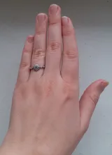 ZHOUYANG-anillos con copos de nieve de cristal para mujer, flor de circonita AAA +, amarillo claro Color oro rosa, regalo, joyería KBR133