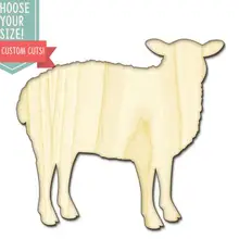 10 pieSheep фермерские животные-на заказ Выберите свой размер Лазерная резка Деревянные Художественные товары для рукоделия Настенный декор свадебный детский DCS0332