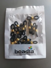 Cadena de silicona para gafas, anillo de goma antideslizante DIY, correa de conector, ojales, cuerda, cordón para gafas de sol, accesorio al por mayor, 20 Uds.