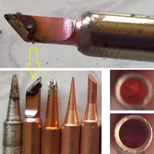 5 unids/lote cobre puro 900M-T punta para soldador soldadura libre de plomo consejos cabeza de soldadura BGA soldadura herramientas