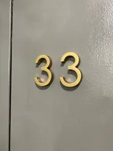 Placa gris moderna de 58mm para el número de la puerta del Hotel, pegatina de dígitos, letrero de placa de plástico ABS, 0123456789