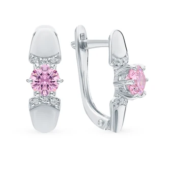 

Silver earrings with cubic zirconia sunlight sample 925