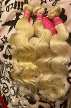 Luduna 613 rubia mechones pelo brasileño de la onda del cuerpo del pelo de mechones 1/3/4 ofertas de extensiones 100% cabello humano para mujer Remy de la extensión del pelo