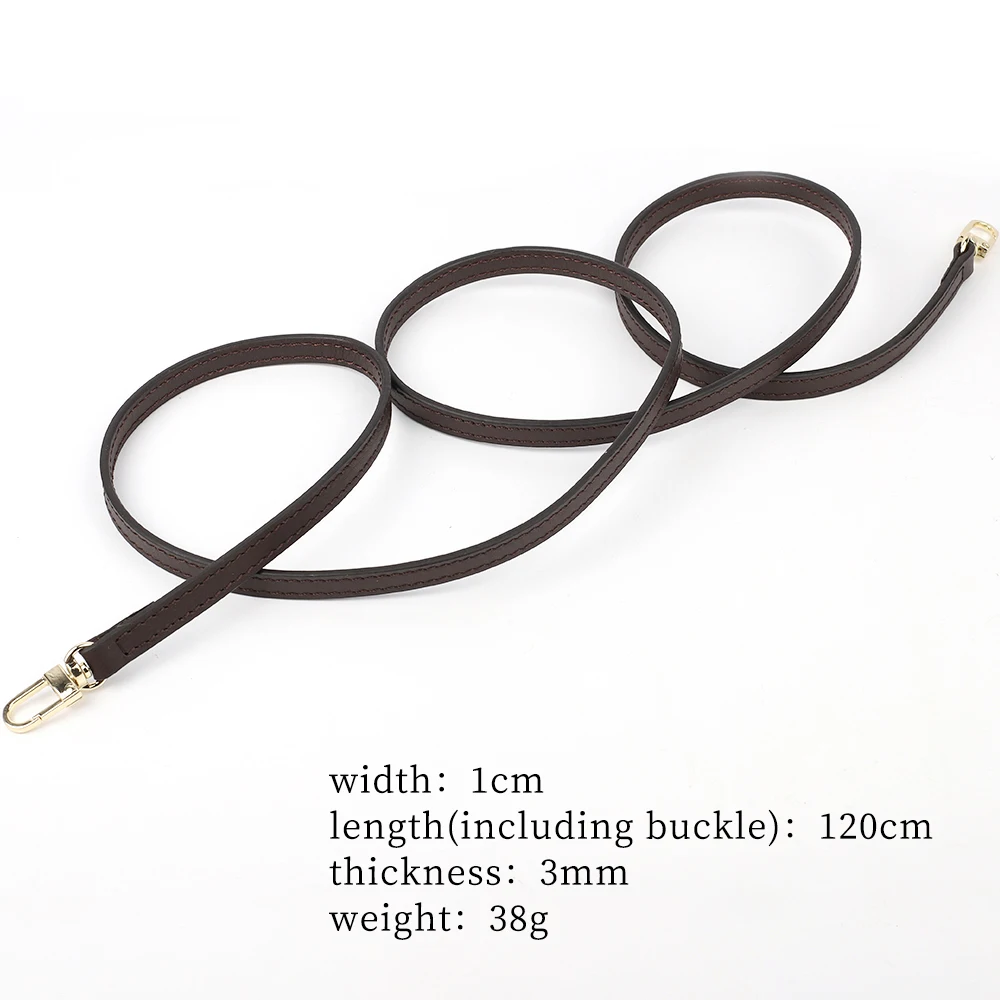 Cow Hide Leather Shoulder Bag Strap 120CM Long Coffee Color Crossbody Strap Women Handbag Bag Belt Accessories