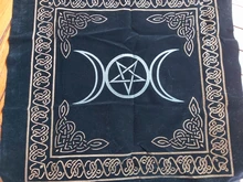 Mantel de cartas de Tarot constelaciones de 50x50cm, tela de terciopelo para adivinación, juegos de mesa, almohadilla para tarjetas de oráculo, runas, suministros de brujería