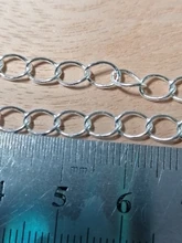 Cadena de eslabón abierto, extensor de cola para joyería DIY, 5 m/lote, 2,5, 2,8, 3,6, 4,8mm