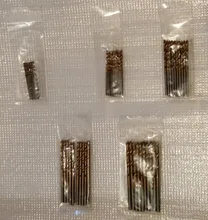 Juego de brocas de acero de alta velocidad, herramientas eléctricas de alta calidad, Brocas recubiertas de titanio HSS, 1/1, 5, 2/2, 5 y 3mm, 50 Uds., superventas