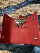 Llavero PU de las mujeres de los hombres de llaveros cartera cubierta de Hasp de moda billeteras para llaves organizador de bolsa de almacenamiento de regalo creativo