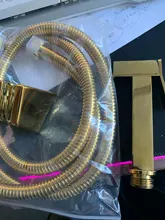 Bidet Sprayer Toilet-Kit Shower-Head Hand-Held Gold Shattaf Douche Fauce Square Brass