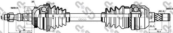 Привод В Сборе Opel Vectra B 1.6-2.5 95-03 Лев. Abs Gsp 244038 GSP арт. 244038