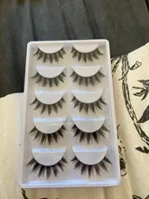 Yokpn-pestañas de baile para mujer, 5 pares, pestañas para actuación hechas a mano, acrílicas, cruzadas, japonesas, 3D naturales