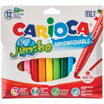 

Felt-tip pens Carioca "jumbo", thickened, 12 colors
