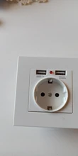 Eu-Power-Socket-Socket Pc-Panel Wall SRAN 250V Smart Dual Home-16a with USB for 5V 2A