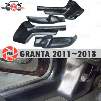 

Door sill trim carpet for Lada Granta 2011~2018 inner sill step plate trim protection carpet accessories car styling decor