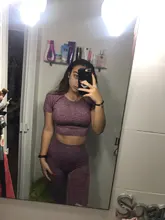Conjunto de Yoga sin costuras para mujer, ropa deportiva de entrenamiento, gimnasio, Top corto de manga larga, Leggings de cintura alta, trajes cortos, 2/3/5 Uds.