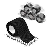1 pièces ruban noir tatouage poignée pansement Sport Wrap bande auto-adhésif élastique pansement bande tatouage Permanent maquillage accessoires 5