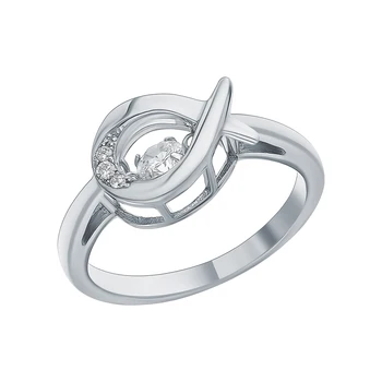 

Silver ring with cubic zirconia sunlight sample 925