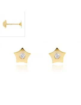 

Baby earrings Star with Cubic Zirconia