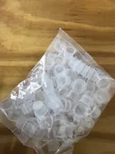 Vasos desechables de plástico para Microblading, recipientes de tinta para tatuaje, maquillaje permanente, transparente, 100 unidades, S / M / L