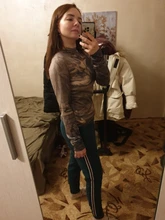 Vintage Top Blouse Turtleneck Long-Sleeve Bodycon Renaissance-Print CHEERART Spandex