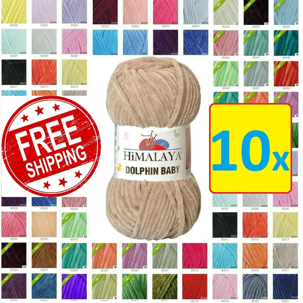 Himalaya Dolphin Baby Yarn "10 Balls" Super Ingombrante Spessa Maglia All'Uncinetto Velluto Bella Ciniglia Dolce Velluto Lana Amigurumi Toy