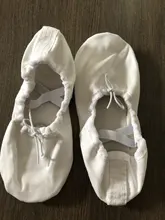 USHINE-Zapatillas de Yoga para niños y niñas, EU22-45 de tela/cabeza de cuero, para gimnasio, interior, ejercicio, zapatillas de Ballet de lona