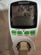 HiDANCE-medidores de potencia CA 220v, medidor de energía digital, medidor de vatios, UE, Analizador de toma de medición de coste de electricidad