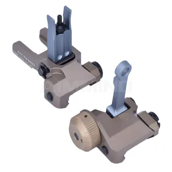 

New Hunting Tactical KAC Style 300M Flip Up Folding Iron Sight Front Rear Sight For Airsoft Hunting