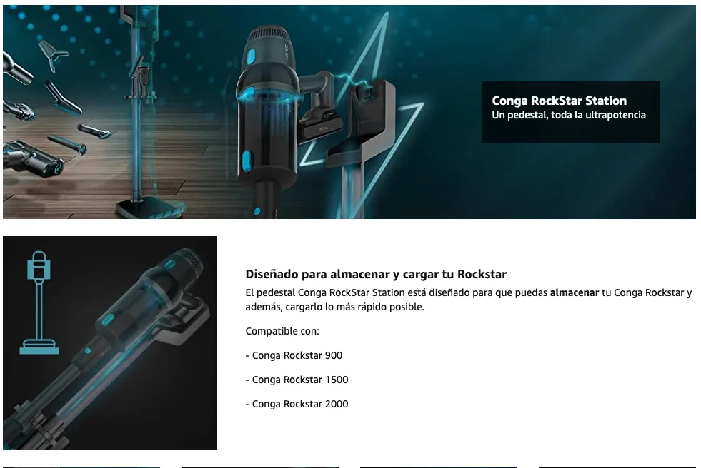 El aspirador escoba sin cable Cecotec Conga Rockstar 1200 Ultimate ErgoFlex  ahora con un 13% de descuento