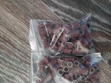 XCAN-Juego de tambor de lijado #80 #100 #120, grano con mandril de lijado de 6,35mm y 12,7mm para herramientas rotativas Dremel, bandas de lijado