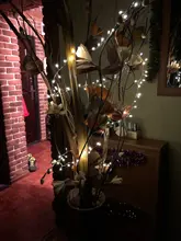 Lights Led-String Battery-Operated Firecracker Fairy Party Copper-Wire Christmas-Window
