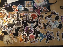 Pegatinas de Anime Darling in the Fanxx Zero Two 02 para ordenador portátil, equipaje, Maleta de motocicleta, monopatín, pegatinas de PVC, 50 Uds.