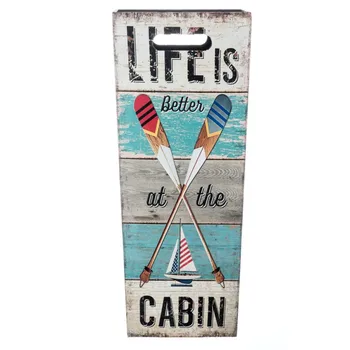 

Rebecca Mobili Umbrella Stand Umbrella Rack Canvas Wood Grey Blue 50x21x21