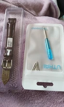 UTHAI Z08- Correa de cuero genuino para reloj, accesorios para reloj de 10-24mm, de colores marrones, de alta calidad