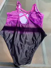 Yomay-bañador De una pieza para mujer, traje De baño Vintage con degradado, Monokini entrecruzado en la espalda, traje De baño para vestir en la playa, Maillot De baño
