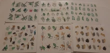 Sticker Geometric-Lines Nail-Art-Decoration Flowers Water-Decals Spring Floral-Leaves