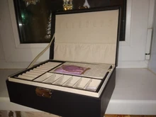 Joyero de cuero de alta capacidad para mujer, organizador de joyas de viaje, multifunción, collar, pendientes, caja de almacenamiento de anillo, regalos para mujer