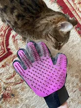 Guante de aseo para mascotas, accesorio para quitar el pelo de gato, cepillo suave, masaje efectivo para perros y gatos, con pelaje corto largo