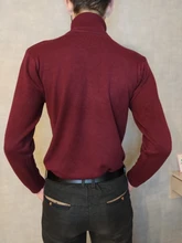 Suéteres de cuello alto para hombre, jerseys de punto de marca Sexy, Color sólido, informal, de otoño, invierno, novedad de 2021