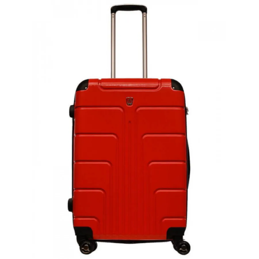 Suitcase plastic feybaul spinner red. Size L |