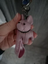 Moda Punk llavero de Bulldog Francés de cuero de la PU perro llaveros para las mujeres bolso colgante joyas baratija del coche de los hombres, anillo de clave de la cadena
