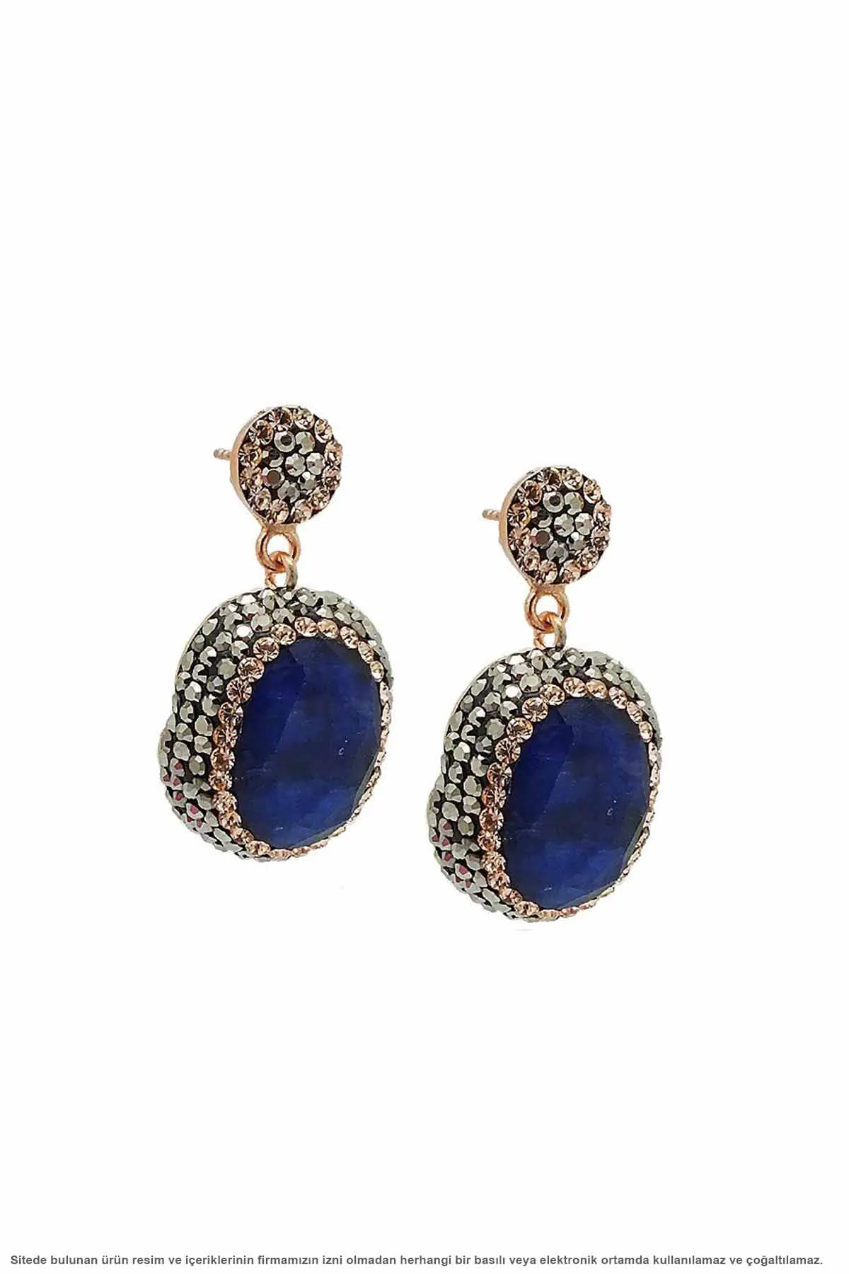 

Silver Swarovski Natural Stone Earrings
