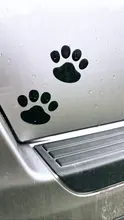Etiqueta engomada del coche fresco diseño pata 3D perro Animal oso gato huellas de patas huella 3M pegatina pegatinas para coche de plata rojo oro rojo con oro rojo