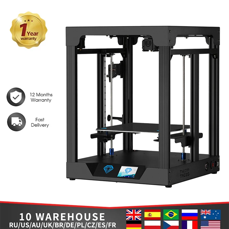 Twotrees 3D Printer SP-5 CoreXY Extruder MKS TMC2225 300*300*330mm DIY Kits 3.5 Inch Touch Screen Facesheild With Acrylic Sheel |
