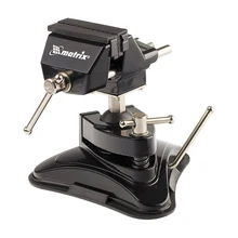 Тиски настольные MATRIX 18506(Ширина захвата 7см, глубина хода 50мм, резиновая вакуумная присоска, шарнирный механизм