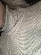 Ribbed Pullover Sweater Jumper Turtleneck Long-Sleeve Winter Women Knitted Warm Autumn