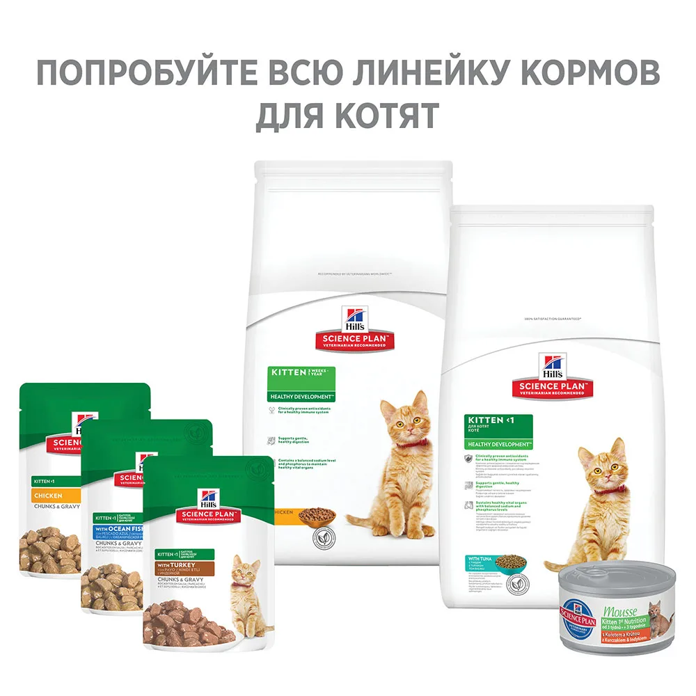 Hill's Science Plan Healthy Development сухой корм для котят с тунцом 2 кг