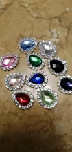 Accesorios de joyería Diy, 10 Uds., gota de agua de 16x20mm, diamantes de imitación acrílicos, adornos de pedestal, decoración de tapas