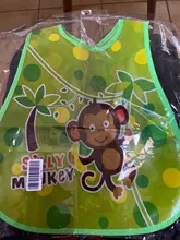 1 Uds calidad babero ajustable Baberos De bebé De plástico impermeable almuerzo Baberos para comer bebé De dibujos animados De alimentación De niños bebé delantal De
